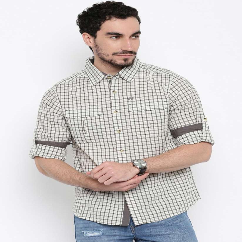 WILDCRAFT MENS FS SHIRT CHK01 OFF-WHITE-XXL - Stepin Adventure #