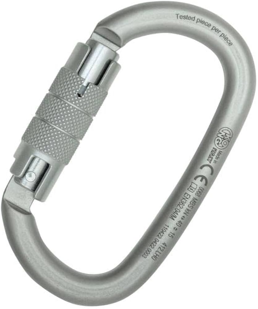 KONG OVALONE TWIST LOCK CARABINER-LUNAR WHITE
