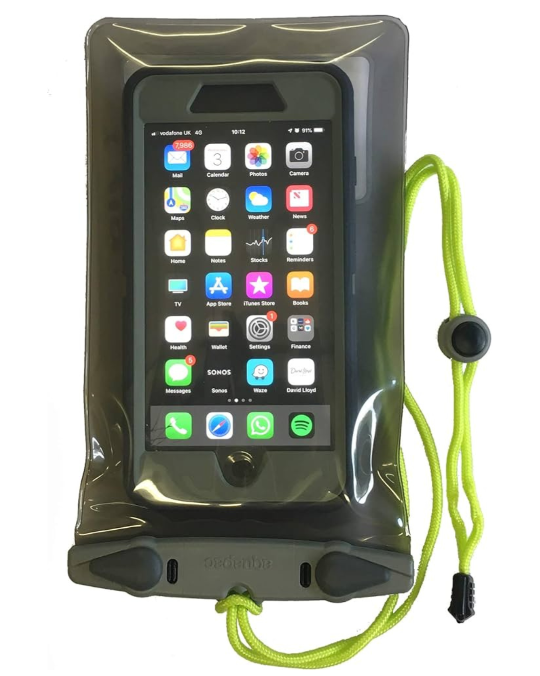 AQUAPAC WATERPROOF LARGE PHONE CASE LANYARD, IPHONE AND ANDROID, MADE IN THE UK, HIKING,MOUNTAIN BIKING RUNNING ACCESSORY, TRAVEL ESSENTIAL,GREY