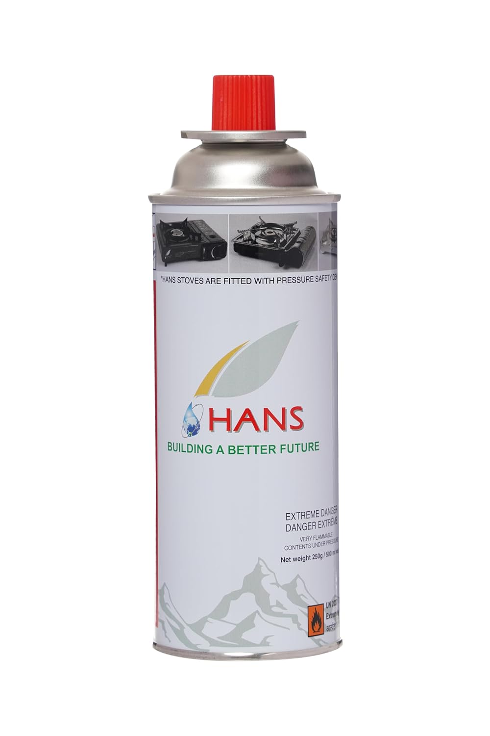 HANS BUTANE GAS CARTRIDGE 250GM PIN STYLE - Stepin Adventure #