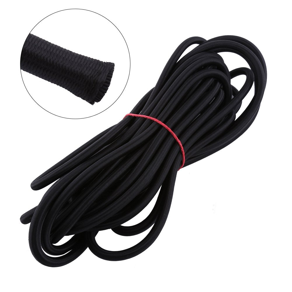 BUNGEE ELASTIC ROPE/CORD 10 MM-BLACK - Stepin Adventure #