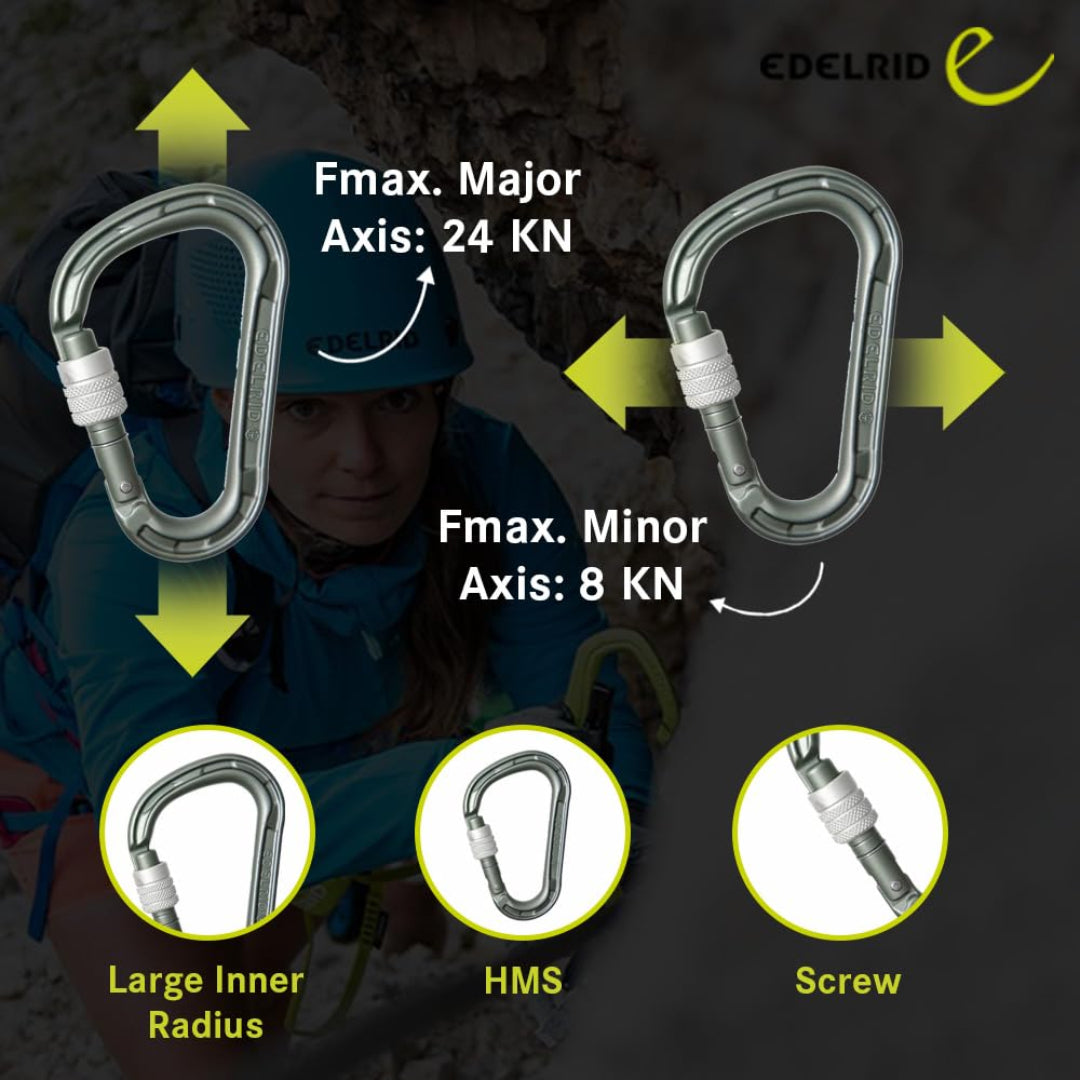 EDELRID HMS MAGNUM SCREW CARABINER