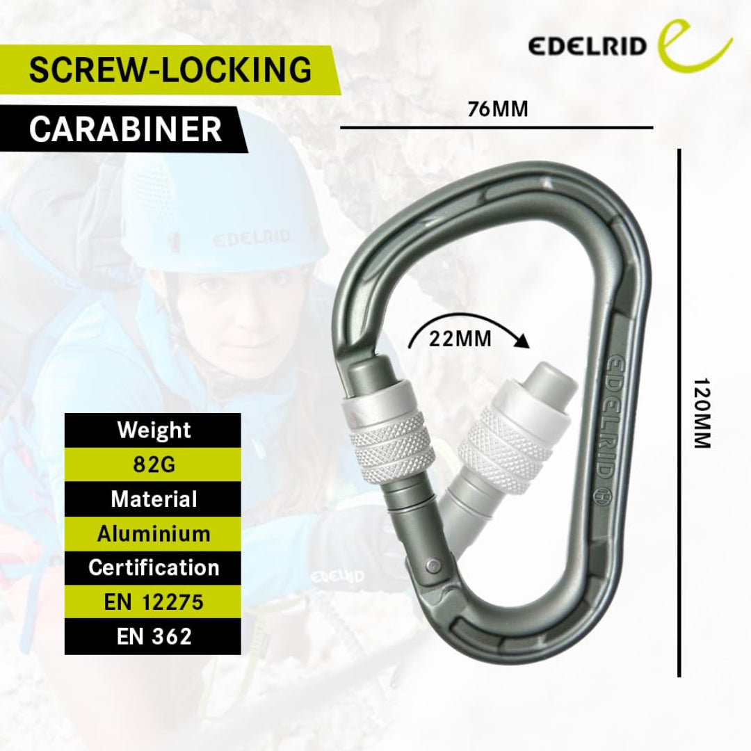 EDELRID HMS MAGNUM SCREW CARABINER