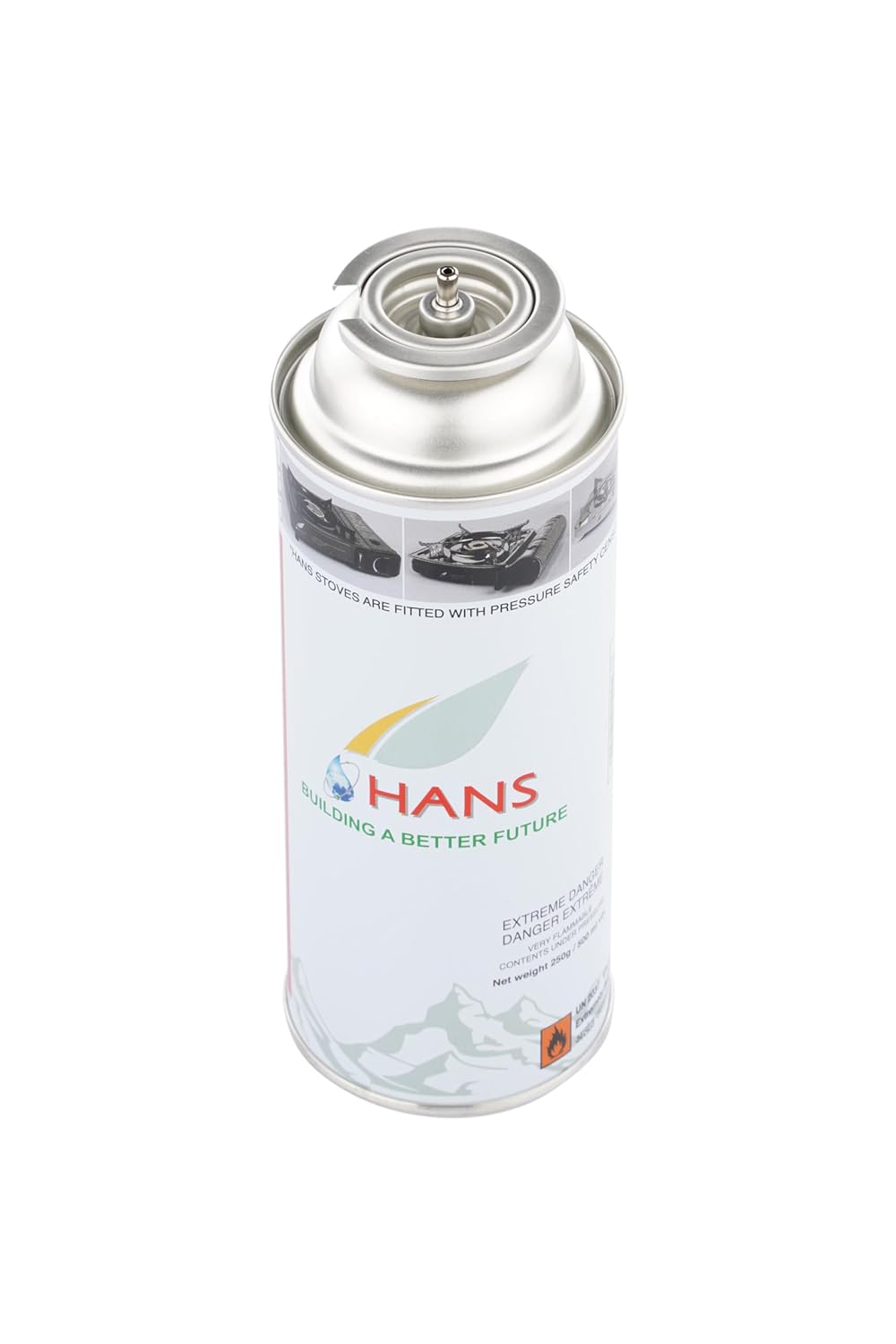 HANS BUTANE GAS CARTRIDGE 250GM PIN STYLE - Stepin Adventure #