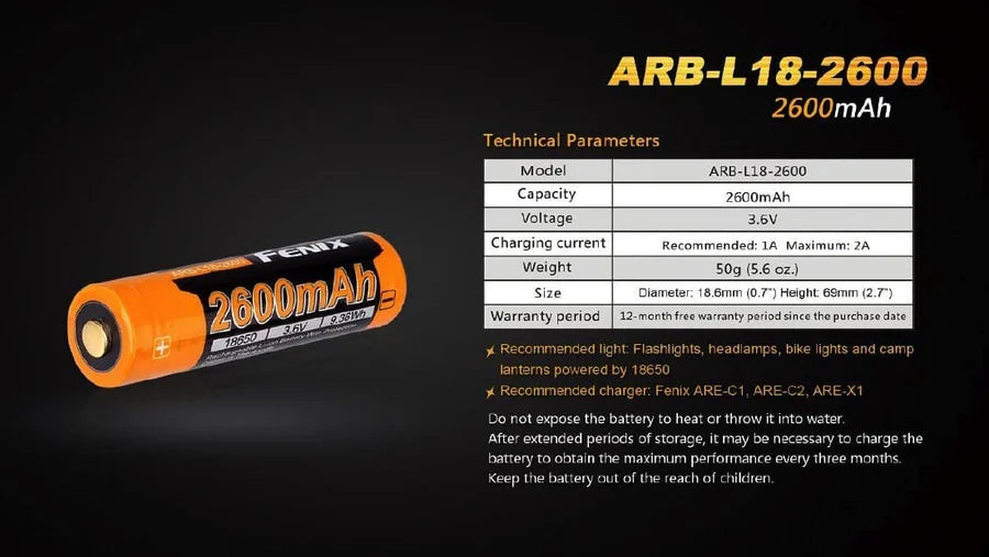 FENIX ARB-L18-2600MAH BATTERY - Stepin Adventure #