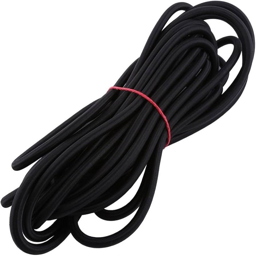 BUNGEE ELASTIC ROPE/CORD 10 MM-BLACK - Stepin Adventure #