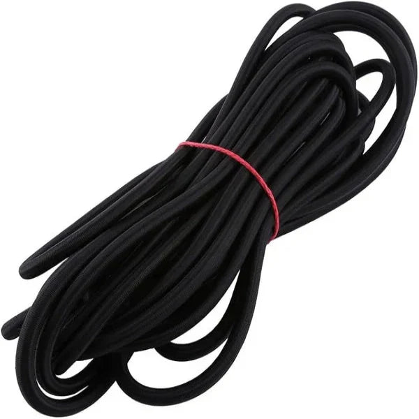 BUNGEE ELASTIC ROPE/CORD 10 MM-BLACK-3MTR - Stepin Adventure #