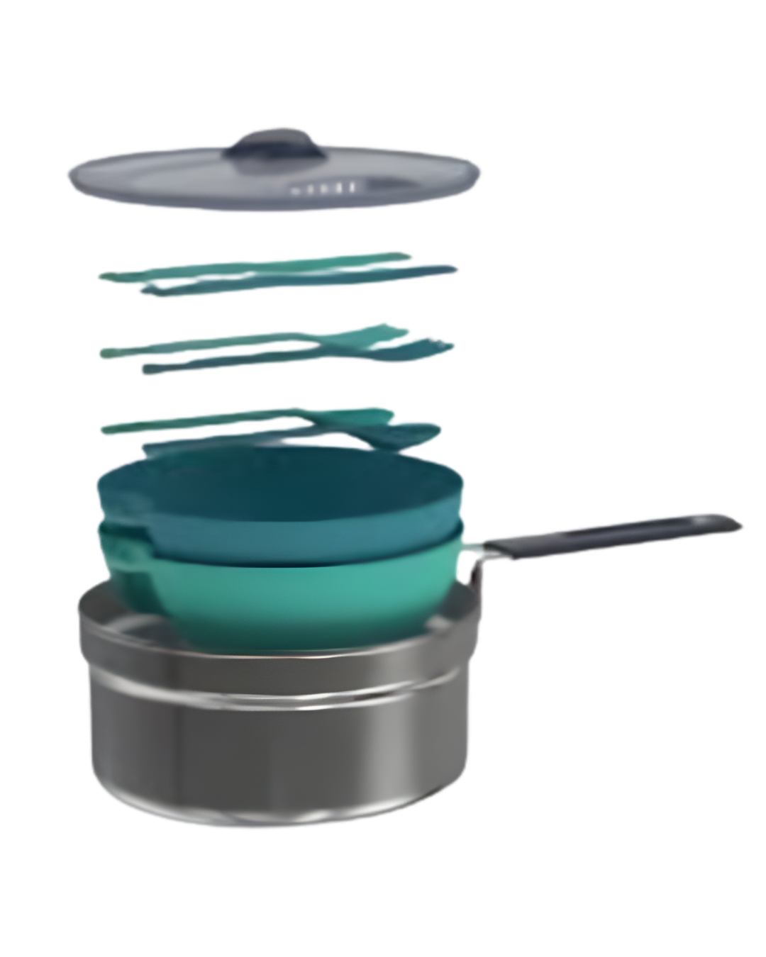 CAMPING COOK SET STAINLESS STEEL MH100 2 PERSON(1.6L)