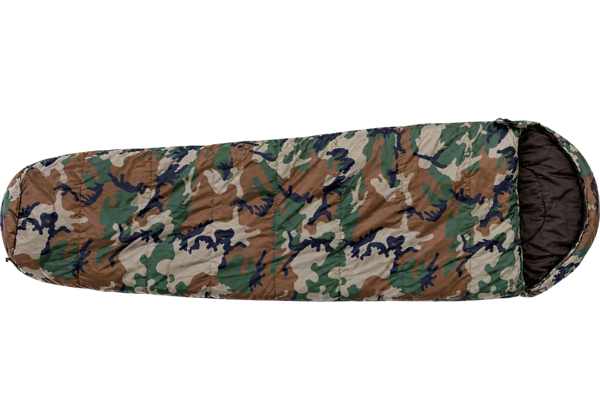 Cliff Climber Camo 400 double layer sleeping bag with hollow fiber insulation