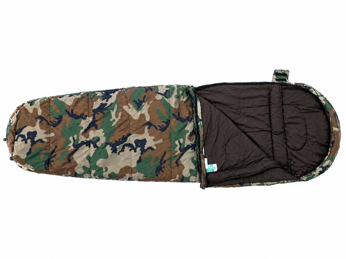 Cliff Climber Camo 400 sleeping bag with compression carry bag