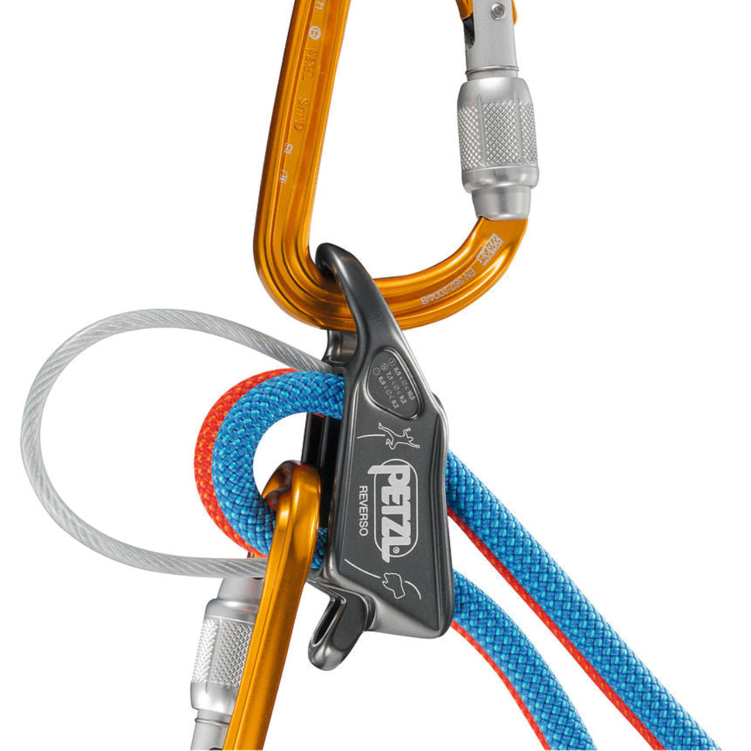 PETZL REVERSO BELAY DEVICE-RED