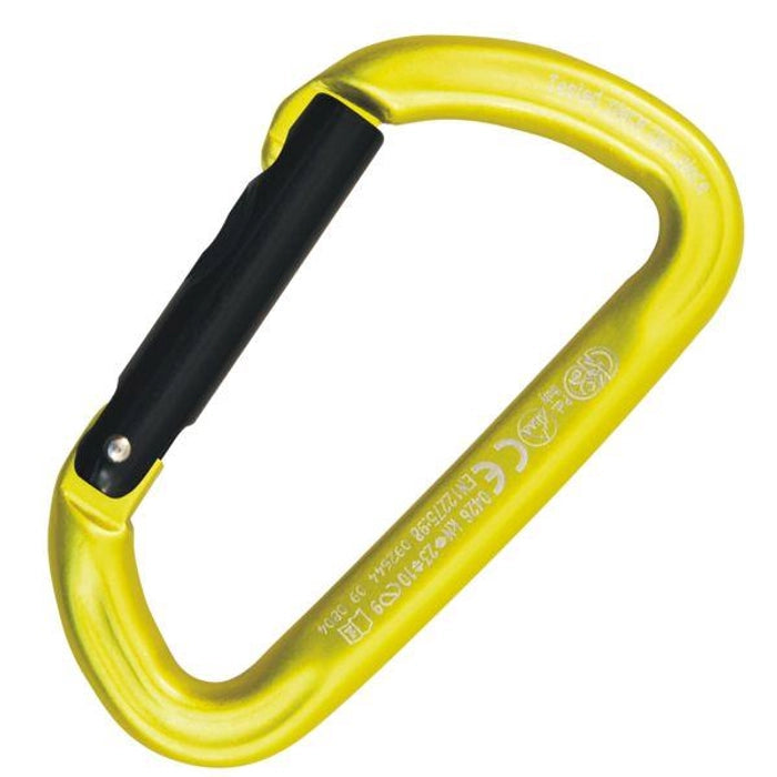 KONG TRAPPER ALU STRAIGHT CARABINER-YELLOW - Stepin Adventure #