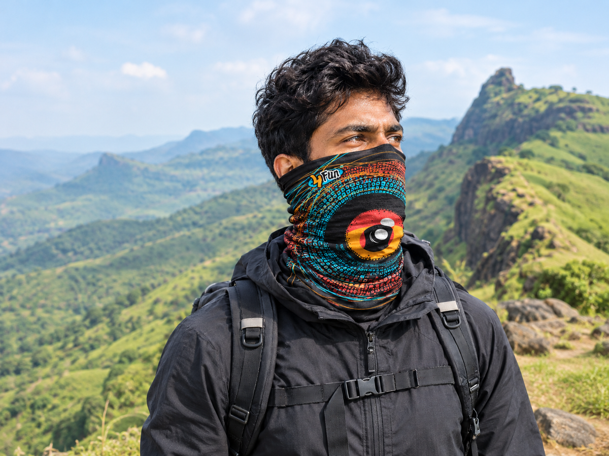 4FUN MULTIFUNCTIONAL SCARF POLARTEC TIBETAN EYE/ BLACK