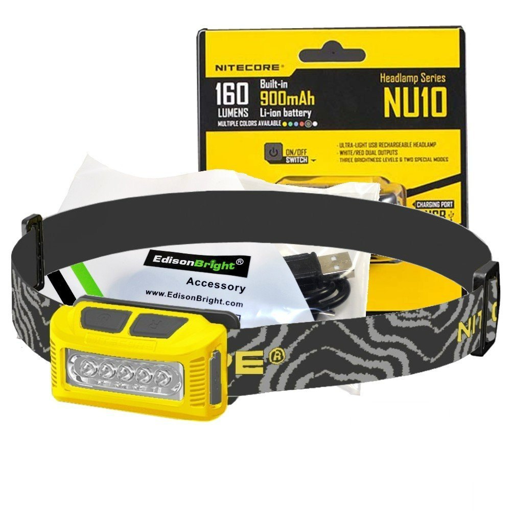 NITCORE NU10 RECHARGEABLE HEADLAMP 160 LUMENS - Stepin Adventure #