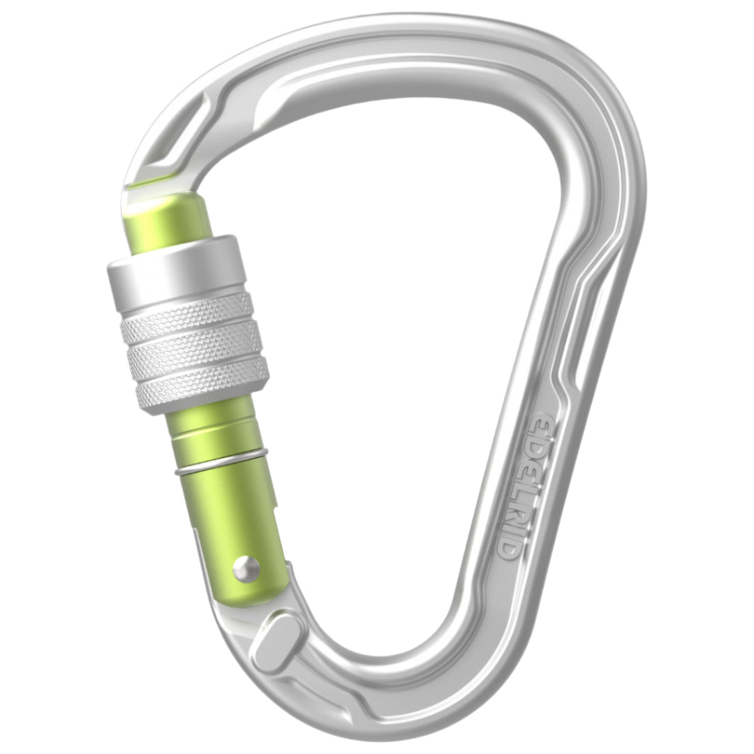 EDELRID PURE SCREW CARABINER SILVER - Stepin Adventure #
