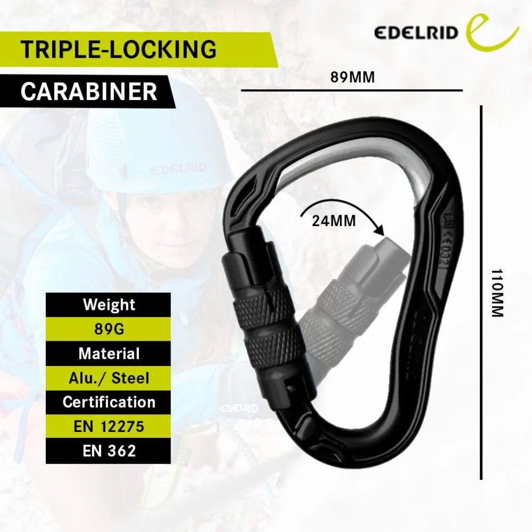 EDELRID HMS BULLETPROOF TRIPLE CARABINER NIGHT