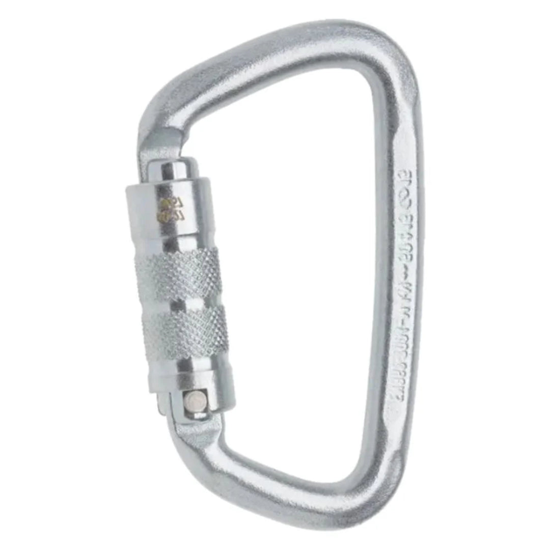EDELRID STEEL D TREIST SILVER CARABINER