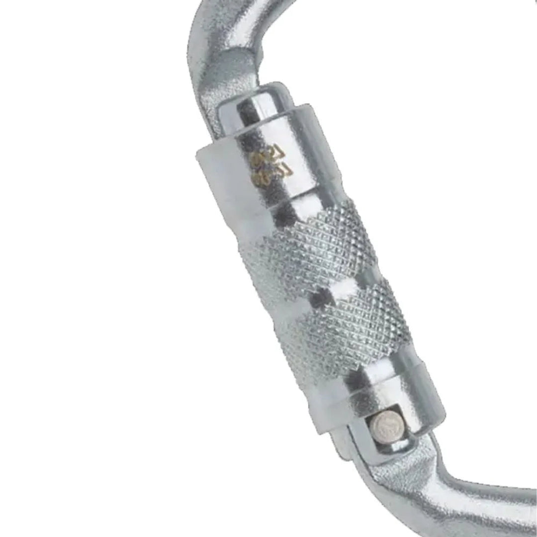 EDELRID STEEL D TREIST SILVER CARABINER