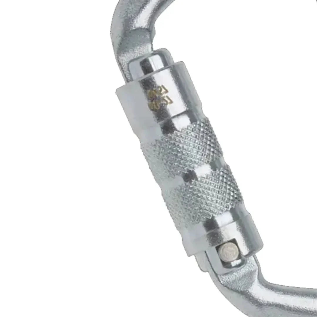EDELRID STEEL D TREIST SILVER CARABINER