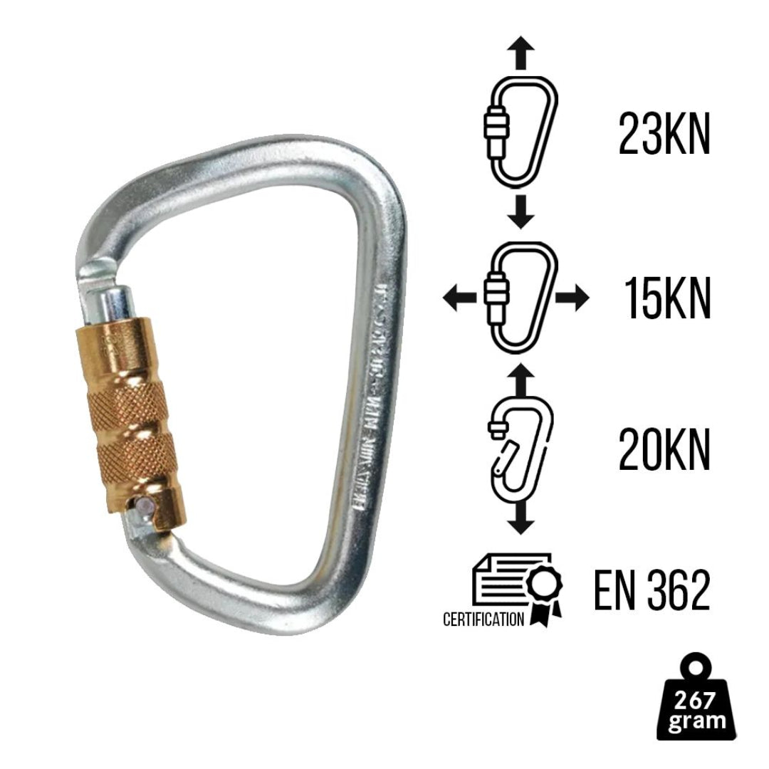 EDELRID STEEL STRONG TRIPLE CARABINER