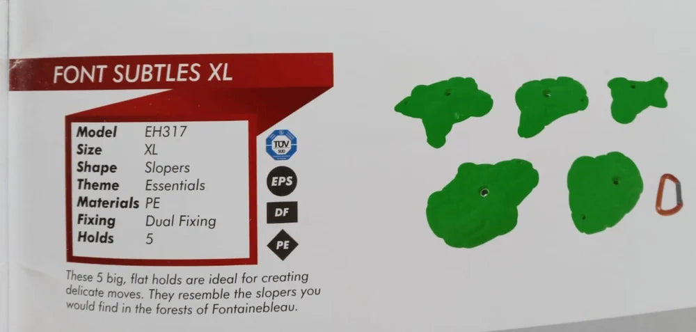 ENTRE-PRISES FONT SUBTLES XL CLIMBING HOLDS