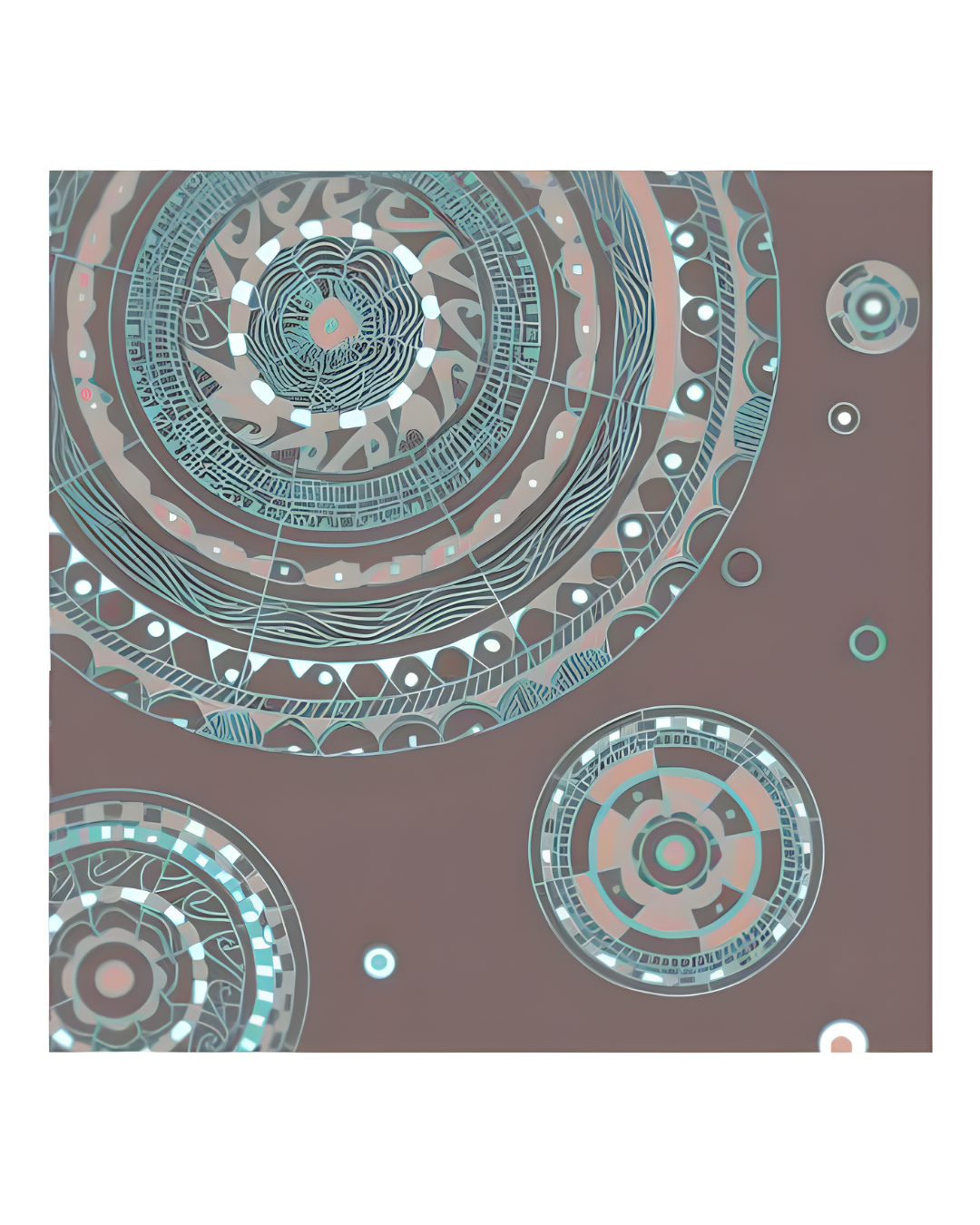4FUN MULTIFUNCTIONAL SCARF POLARTEC-MANDALA /BROWN
