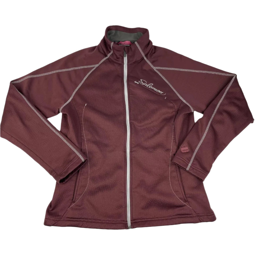 SALOMON FLEECE JACKET-MAROON-S - Stepin Adventure