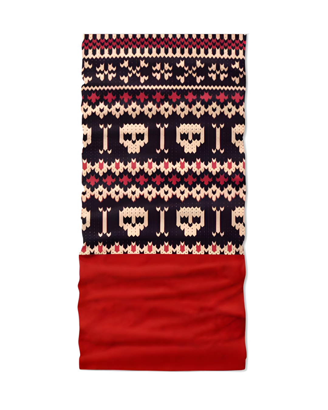 4FUN MULTIFUNCTIONAL SCARF POLARTEC SKULL RED BLACK