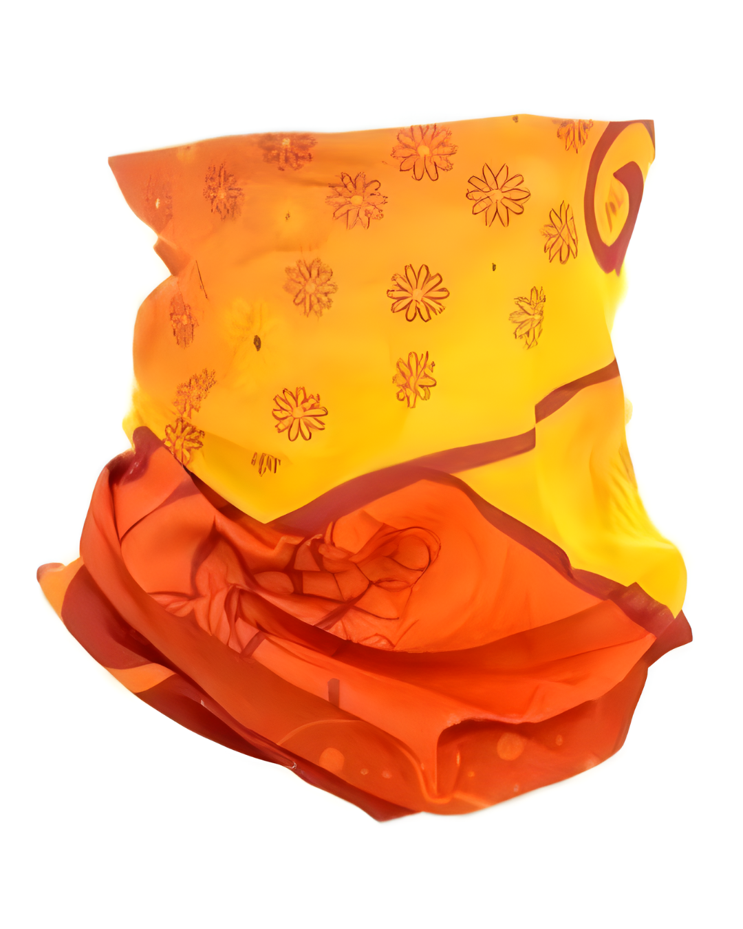 4FUN STD MULTIFUNCTIONAL SCARF YELLOW FLOWER
