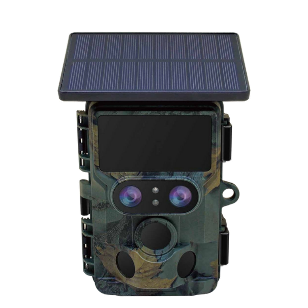 VANRAKSHAK SOLAR PRO 4K TRAIL CAMERA TRAP | 60MP, SONY SENSOR, DUAL CAMERA, NIGHT VISION, IP66 | WILDLIFE & SECURITY