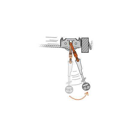 PETZL TRAC GUIDE  PULLEY-ORANGE/BLACK