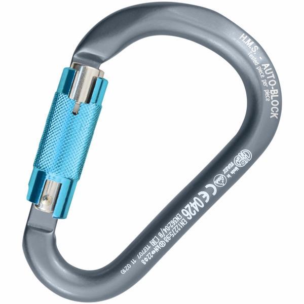 KONG HMS ALU AUTO BLOCK CARABINER-GREY