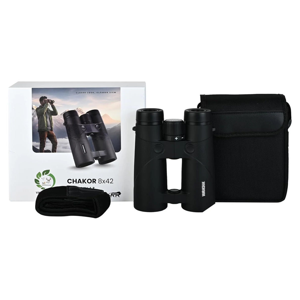 VANRAKSHAK CHAKOR 8X42 PROFESSIONAL WIDE ANGLE BINOCULARS FOR BIRD WATCHING, WILDLIFE SAFARI & TREKKING