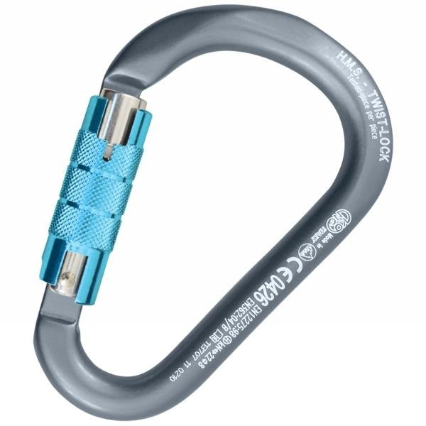 KONG HMS ALU TWIST LOCK CARABINER-GREY