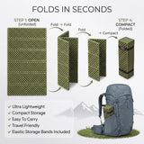 QJ-1888 FOLDING CAMPING MAT | PORTABLE ALUMINUM FOIL FOAM SLEEPING PAD