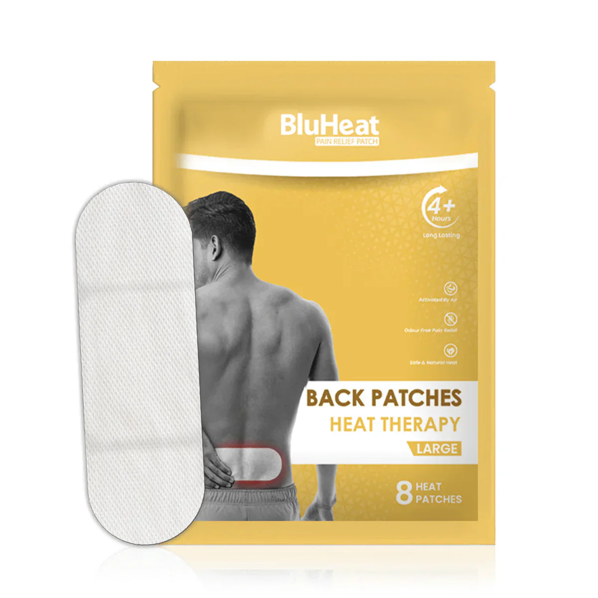 BLUHEAT BACK PAIN RELIEF PATCHES - LARGE PATCHES