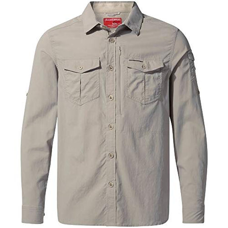 CRAGHOPPERS NOSILIFE ADVENTURE SHIRT-PARCHMENT - Stepin Adventure #