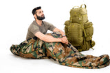 Cliff Climber Camo 400 hollow fiber sleeping bag for camping and trekking