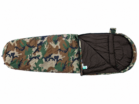 Cliff Climber Camo 400 sleeping bag with compression carry bag