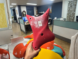 Competition red speed climbing holds for official IFSC speed climbing lanes