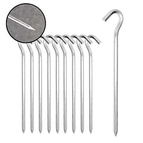 GIPFEL STEEL TENT PEGS SET OF 10 - Stepin Adventure #
