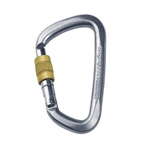 SINGING ROCK CARABINER D STEEL LOCK SCREW CONNECTOR