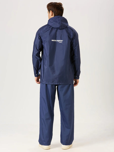 ZEEL MEN'S LIGHTWEIGHT WATERPROOF RAIN SUIT | HOODED RAIN JACKET & PANTS FOR TREKKING & OUTDOOR USE