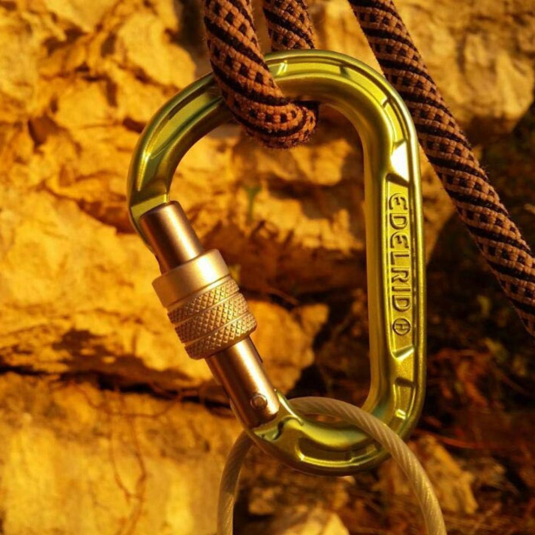 EDELRID HMS STRIKE SCREW CARABINER ELOXIERT