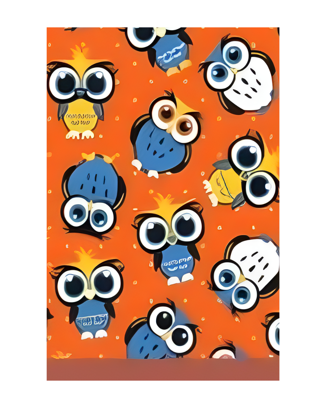 4FUN MULTIFUNCTIONAL SCARF POLARTEC KID-OWL ORANGE/FOX