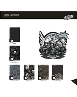 4FUN MULTIFUNCTIONAL SCARF POLARTEC -SKULL MACHINE /BLACK - Stepin Adventure #