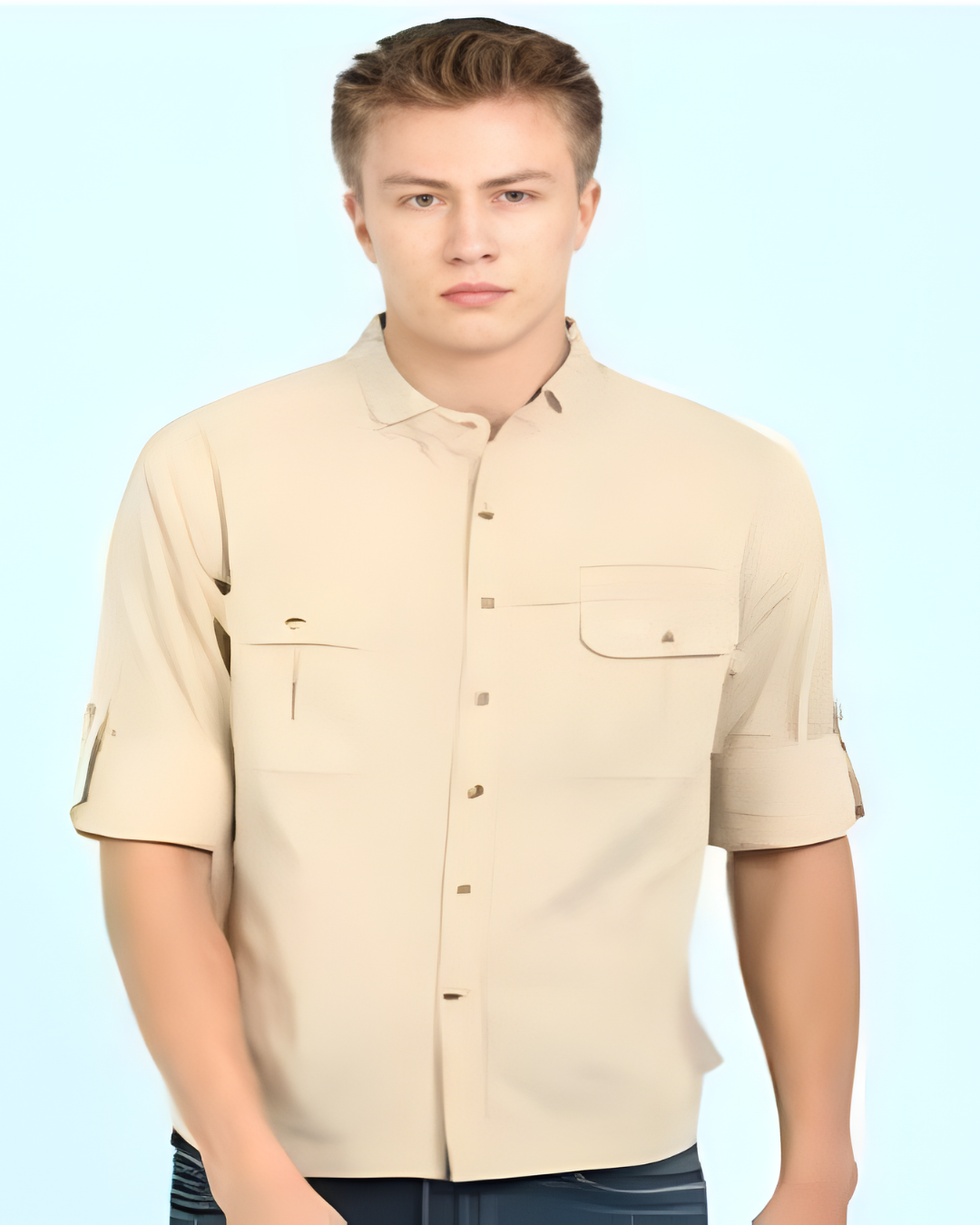 WILDCRAFT SOLID SHIRT-BEIGE