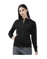 WILDCRAFT WOMENS ZIP SWEAT SHIRT-MEL BLUE-XL